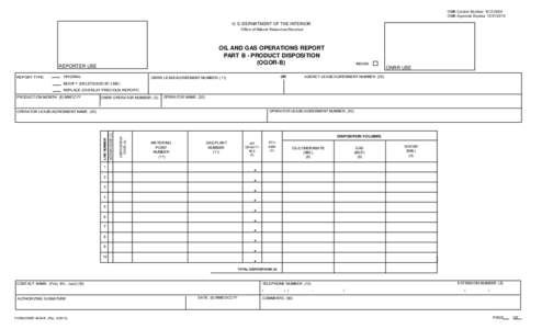 OMB Control Number[removed]OMB Approval Expires[removed]U.S. DEPARTMENT OF THE INTERIOR Office of Natural Resources Revenue