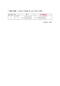 ●機械工学便覧 α４流体工学 初版第１刷（ 発行）正誤表 No 1 頁 6