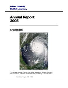 Auburn University Shellfish Laboratory Annual Report 2005  Challenges 
