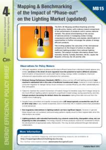 Mapping & Benchmarking of the Impact of “Phase-out” on the Lighting Market (updated) MB15