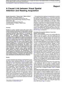 A Causal Link between Visual Spatial Attention and Reading Acquisition