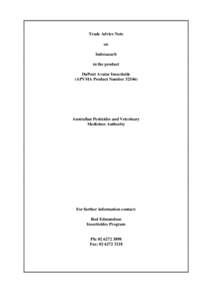 Food safety / Agriculture / Environment / Maximum Residue Limit / Pesticide residue / Grape / Canadian wine / Sultana / Codex Alimentarius / Food and drink / Pesticides / Soil contamination