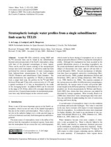 Atmos. Meas. Tech., 2, 423–435, 2009 www.atmos-meas-tech.net/ © Author(sThis work is distributed under the Creative Commons Attribution 3.0 License.  Atmospheric