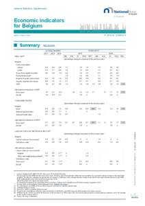 General Statistics Departement  Economic indicators for Belgium N° [removed]  [removed]