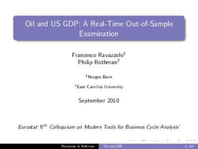 Time series analysis / National accounts / Data analysis / Forecasting / Gross domestic product / Akaike information criterion / Late-2000s recession / Statistics / Statistical forecasting / Statistical inference