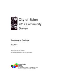 Solon 2012 Community Survey