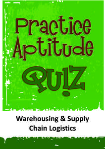 Warehousing & Supply  Chain Logistics  Warehousing & Supply Chain Logistics Practice Aptitude Quiz