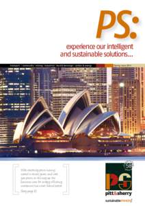 experience our intelligent and sustainable solutions... transport | community | mining | industrial | food & beverage | carbon & energy Spring Issue 2014