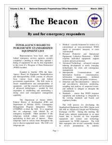 Volume 2, No. 6  National Domestic Preparedness Office Newsletter March, 2000