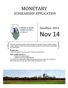 GRAIN AND FEED ASSOCIATION OF IL SCHOLARSHIP APPLICATION