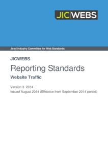 Joint Industry Committee for Web Standards  JICWEBS Reporting Standards Website Traffic