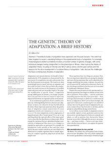 REVIEWS  THE GENETIC THEORY OF