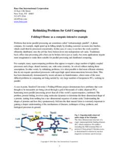 Protein structure / Computational chemistry / Molecular modelling / Bioinformatics / Folding@home / Protein folding / Molecular dynamics / Genome@home / Grid computing / Chemistry / Software / Science