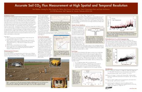 Accurate Soil CO2 Flux Measurement at High Spatial and Temporal Resolution Rod Madsen, Liukang Xu, Mike Furtaw, Jon Welles, Rick Garcia, Dan Anderson, Tanvir Demetriades-Shah, and Dayle McDermitt LI-COR Biosciences, 4647