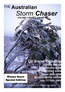 THE  Australian Storm Chaser VOLUME 2 ISSUE 4 JUN/JUL 04