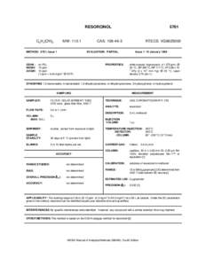 RESORCINOL  C6H4(OH)2 MW: 110.1