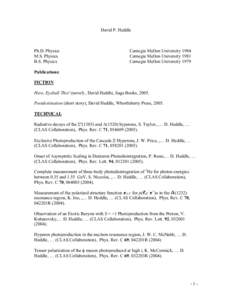 CLAS detector / Spectrometers / Physical Review