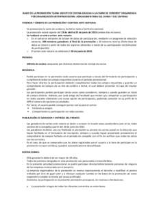 BASES DE LA PROMOCIÓN “GANA 100 KITS DE COCINA GRACIAS A LA CARNE DE CORDERO” ORGANIZADA POR ORGANIZACIÓN INTERPROFESIONAL AGROALIMENTARIA DEL OVINO Y DEL CAPRINO VIGENCIA Y ÁMBITO DE LA PROMOCIÓN Y SORTEOS ANTE 