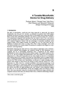 9 A Tunable Microfluidic Device for Drug Delivery