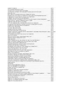 ASSENT TO BILLS ............................................................................................................................. 20371 AUCTIONEER MICHAEL EASEY .................................................................................................... 20402 AUSTRALIAN VACCINATION NETWORK ................................................................................... 20382