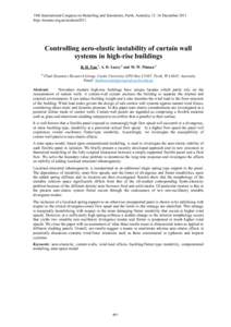 Controlling aero-elastic instability of curtain wall systems in high-rise buildings