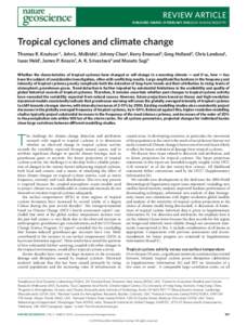 Global warming and hurricanes / Vortices / Effects of global warming / Tropical cyclone / Tropical cyclogenesis / North Atlantic tropical cyclone / Sea surface temperature / Kerry Emanuel / Extratropical cyclone / Meteorology / Atmospheric sciences / Weather