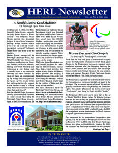 HERL Newsletter  News from the Human Engineering Research Laboratories Vol. 12, No. 2 ∙ July 2013