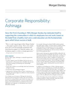   February 2013 Corporate Responsibility: Ashinaga