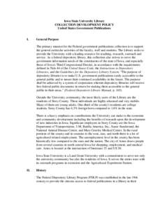 Education in the United States / United States / Government Documents Department / United States Congressional Serial Set / Library / Title 44 of the United States Code / Documents Expediting Project / State Library of North Carolina / UNCG University Libraries / Federal Depository Library Program / Library science / Government