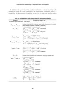 In addition to the type of uncertainty just discussed, there is a matter of uncertainty in the placement of features on a map. As discussed in the sections under “Uncertainty” above, it is assumed here that this unce