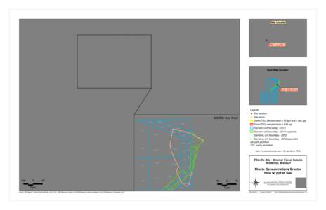 Elliswille Site - Strecker Forest Subsite, Wildwood, Missouri - Dioxin Concentrations greater than 50 ppt in Soil