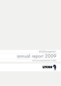 LYCOS Europe N.V.  annual report 2009