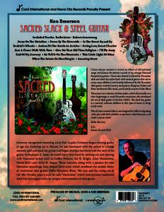 Cord International and Hana Ola Records Proudly Present  Ken Emerson SACRED SLACK & STEEL GUITAR Included Tracks: Radio Intro - Robert Armstrong
