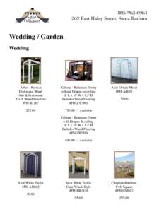 Wedding / Garden Wedding Arbor - Rustica Distressed Wood Ash & Fruitwood