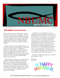 NBUMC newsletter New Baden United Methodist Church January 2013