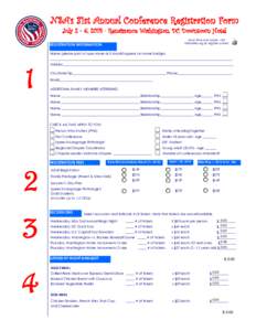 NSA’s 31st Annual Conference Registration Form July 2 - 6, 2014 · Renaissance Washington, DC Downtown Hotel Save time and paper, visit WeStutter.org to register online!  REGISTRATION INFORMATION