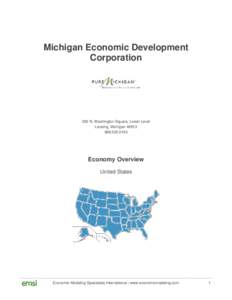 Michigan Economic Development Corporation 300 N. Washington Square, Lower Level Lansing, Michigan[removed]0103
