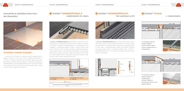 Schlüter ®-SHOWERPROFILE  Innovációk az akadálymentes tusolási élvezethez Schlüter ®-SHOWERPROFILE