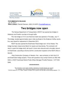 Coffey County /  Kansas / Topeka /  Kansas / Geography of the United States / Kansas / Kansas Department of Transportation / Transportation in Kansas