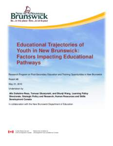Educational Trajectories of Youth in New Brunswick
