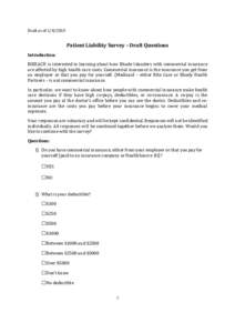Microsoft Word - Attachment B Draft Survey - Patient Liability 1_2015