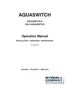 Aquaswitch 760 Manual rev1