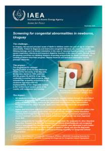 September[removed]Screening for congenital abnormalities in newborns, Uruguay The challenge…