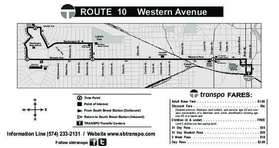 ROUTE 10  S Kosciuszko St.