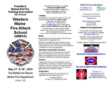 Frandford Mutual Aid Fire Training Association 8th Annual  Western