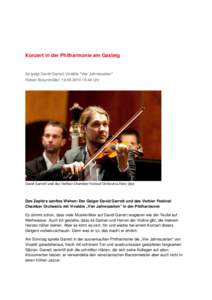 Konzert in der Philharmonie am Gasteig  So geigt David Garrett Vivaldis 