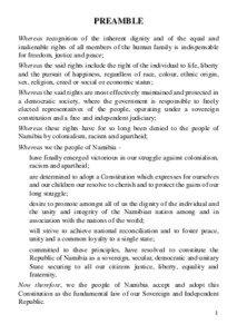 PREAMBLE Whereas recognition of the inherent dignity and of the equal and inalienable rights of all members of the human family is indispensable