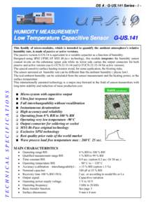 Atmospheric sciences / Meteorology / Capacitive sensing / Relative humidity / Capacitor / Sensor / Humidity / Water vapor / Variable capacitor / Atmospheric thermodynamics / Psychrometrics / Thermodynamics