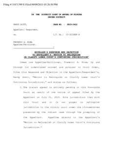 Filing # E-Filed:26:50 PM  IN THE DISTRICT COURT OF APPEAL OF FLORIDA SECOND DISTRICT  RANDY SCOTT,