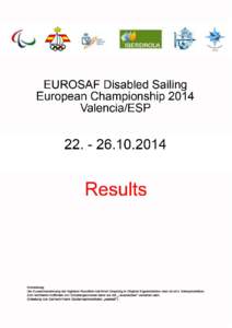 EUROSAFDisabledSailingEuropeanChampionship IVIBERDROLAInternationalTrophy 22ndto26thOctober2014 OVERALLRESULTS Class: